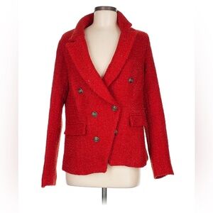 Women’s Red Double-Breasted Blazer